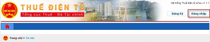 đăng nhập etax